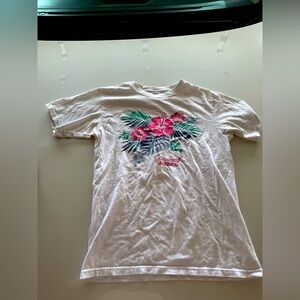 Cozumel Mexico White T-Shirt Floral Graphic, Size Small Unisex